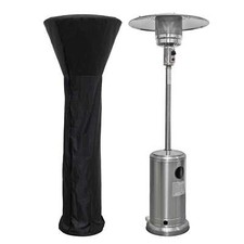 Gas Patio Heater 13kW Commercial & Domestic Use, with Cover - Stainless Steel