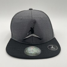 Jordan  Snap Back Gray Hat Black Bill  Size Youth