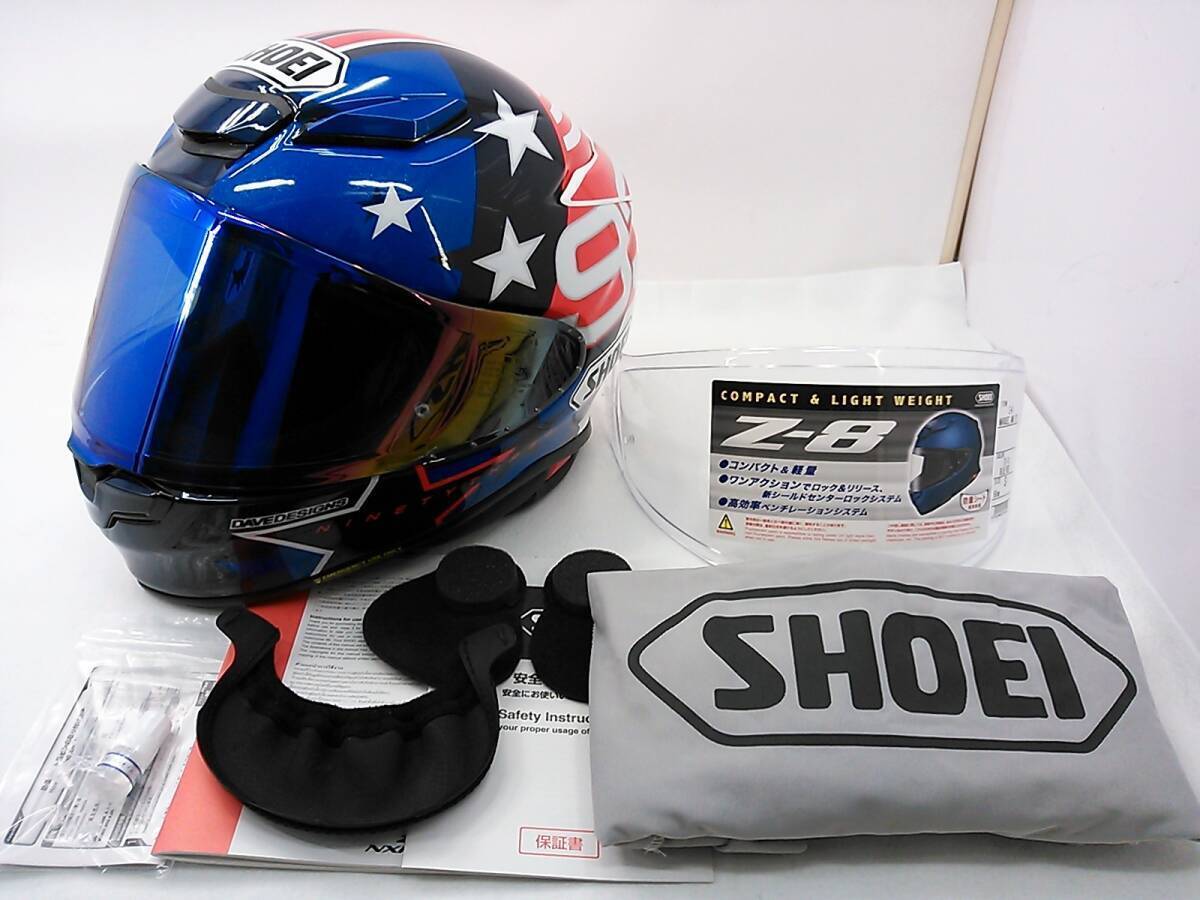 SHOEI Z-8 MARQUEZ AMERICAN SPIRIT S Size w/ Mirror Shield SHOEI Z-8 MARQUEZ AMERICAN SPIRIT S Size w/ Mirror Shield