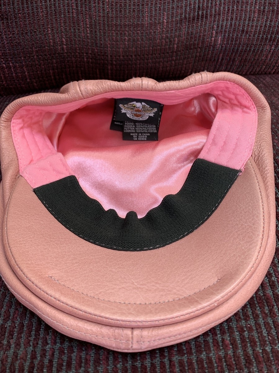 HARLEY DAVIDSON FEDORA PINK LEATHER SZ SMALL CUTE ACCESSORY  display picture 2