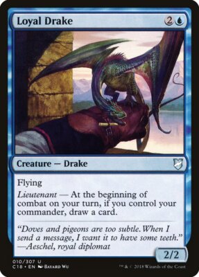 MTG Magic the Gathering Loyal Drake (10/358) Commander 2018 LP