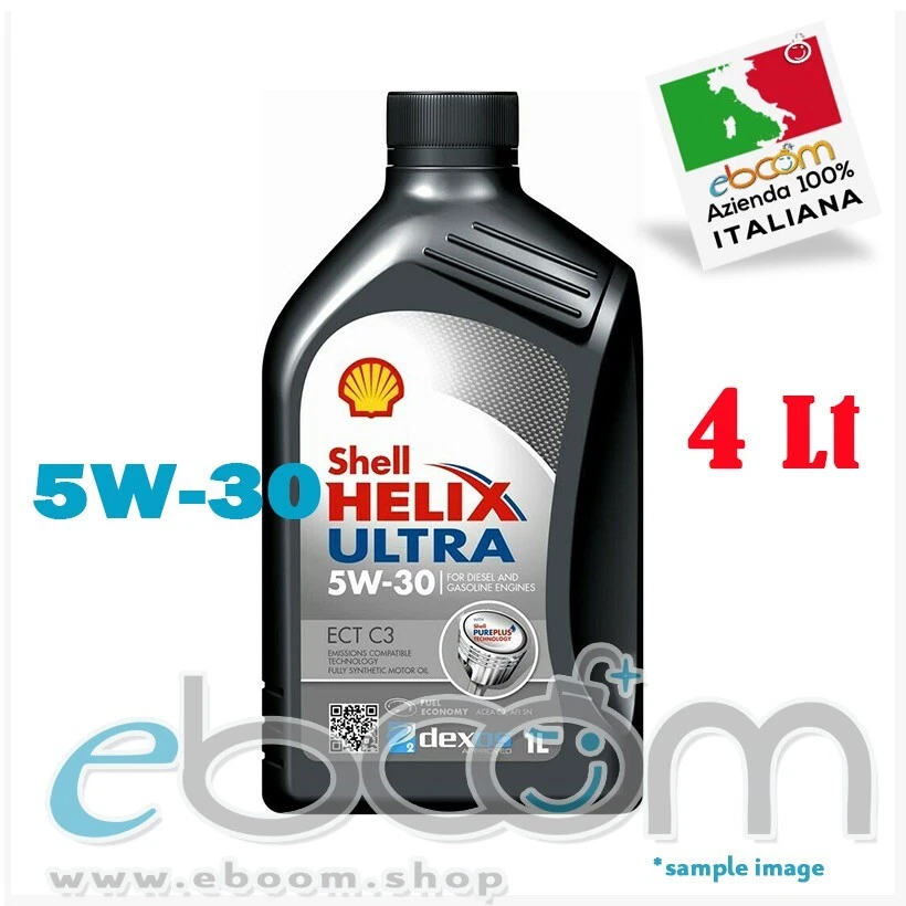 SHELL 5W30 Olio motore Auto Helix ultra ECT C3 LL04 4 Litri