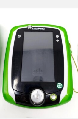 LeapFrog LeapPad 2 Explorer Learning System Green & White + 4 Games& Headphones