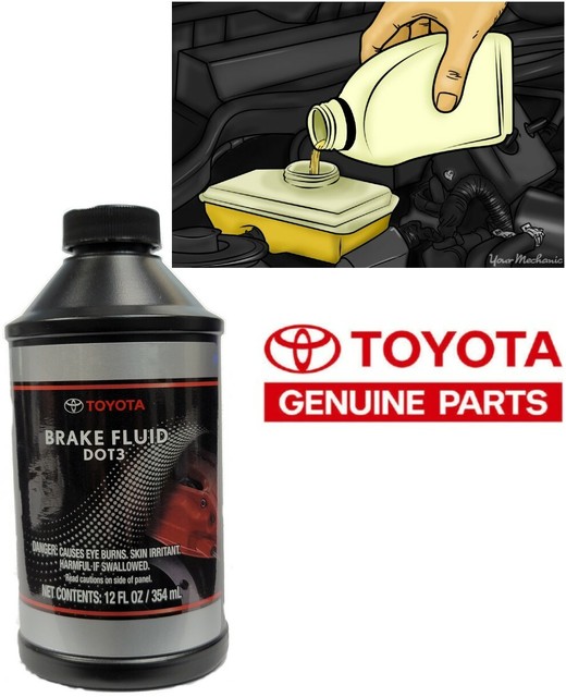 5 x Genuine OEM Toyota Dot-3 Brake Fluid 12 fl.oz - auto parts - by 5 x Genuine OEM Toyota Dot-3 Brake Fluid 12 fl.oz - auto parts - by