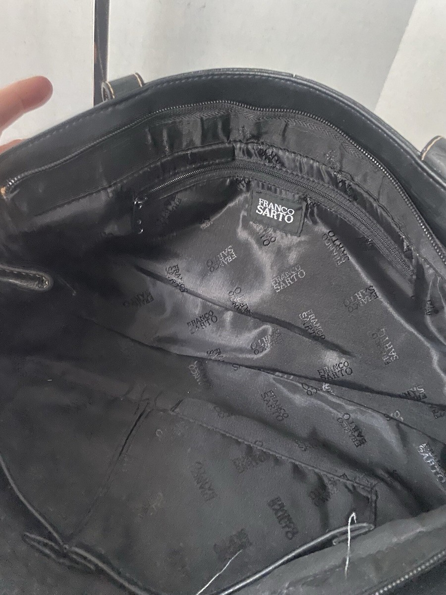 Franco Sarto Black Leather Shoulder Bag Satchel Classic Franco Sarto Black Leather Shoulder Bag Satchel Classic