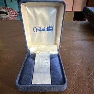 Colibri Collectible Lighters Set Silver Gold Tortoise Shell Design Original Box