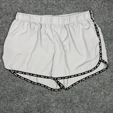 Reebok Womens Light Grey Logo Tape Trim Running Athletic Shorts Small RN 117927