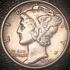1944 S Mercury Dime - AU - 90% Silver Winged Liberty 10C