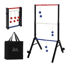 Steel Ladder Ball Game Set with 6 Bolas Assembly-Free Ladder Toss Includes Sc...