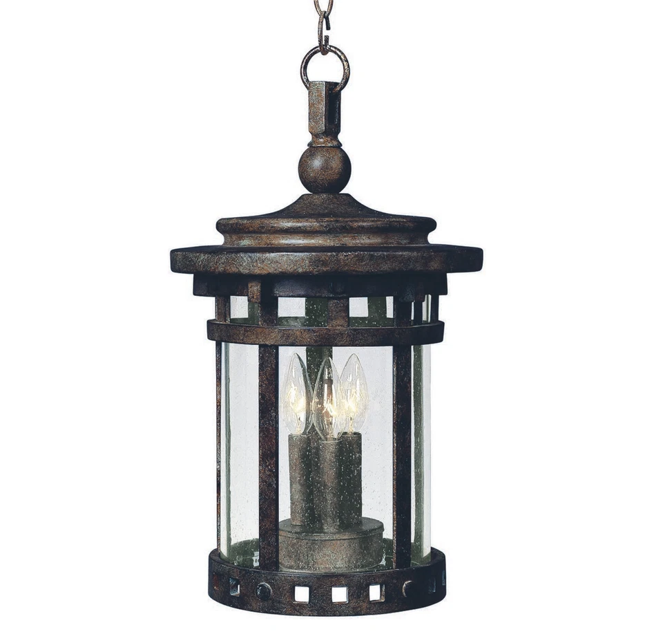 Maxim 3138CDSE Santa Bárbara 9" 3 Luces Exterior Linterna Colgante en Siena Foto 2 de 2