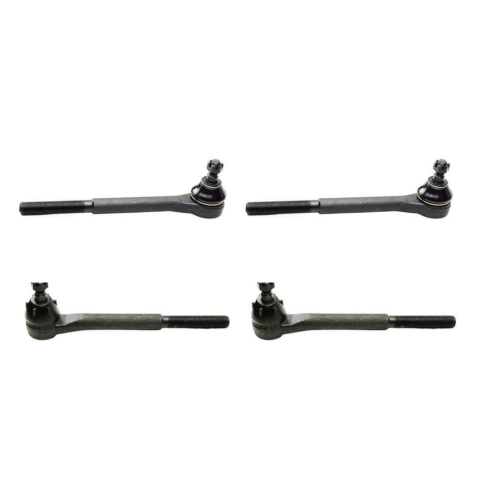 4x Extremo de barra de amarre de dirección exterior delantero interior delantero para Chevrolet Chevelle 1964~1970 Foto 2 de 4