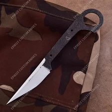 8'' 1095 High Carbon Steel Knife Blank Blade DIY Bushcraft Hunting Knife Making