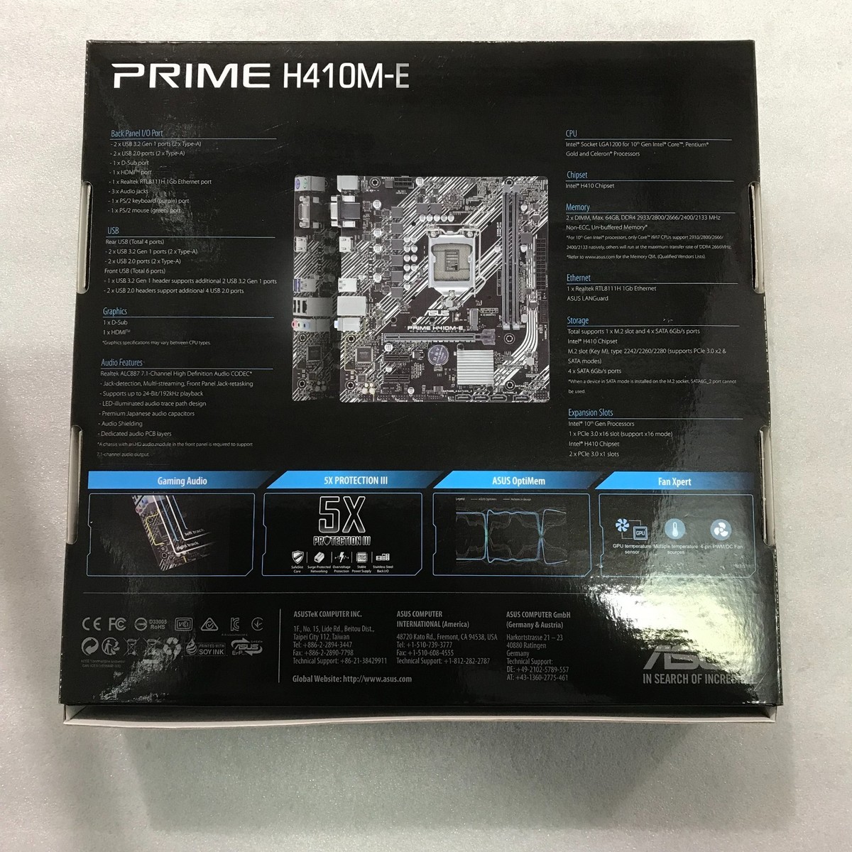 ASUS PRIME H410M-E LGA 1200, Intel Motherboard - New, Open Box