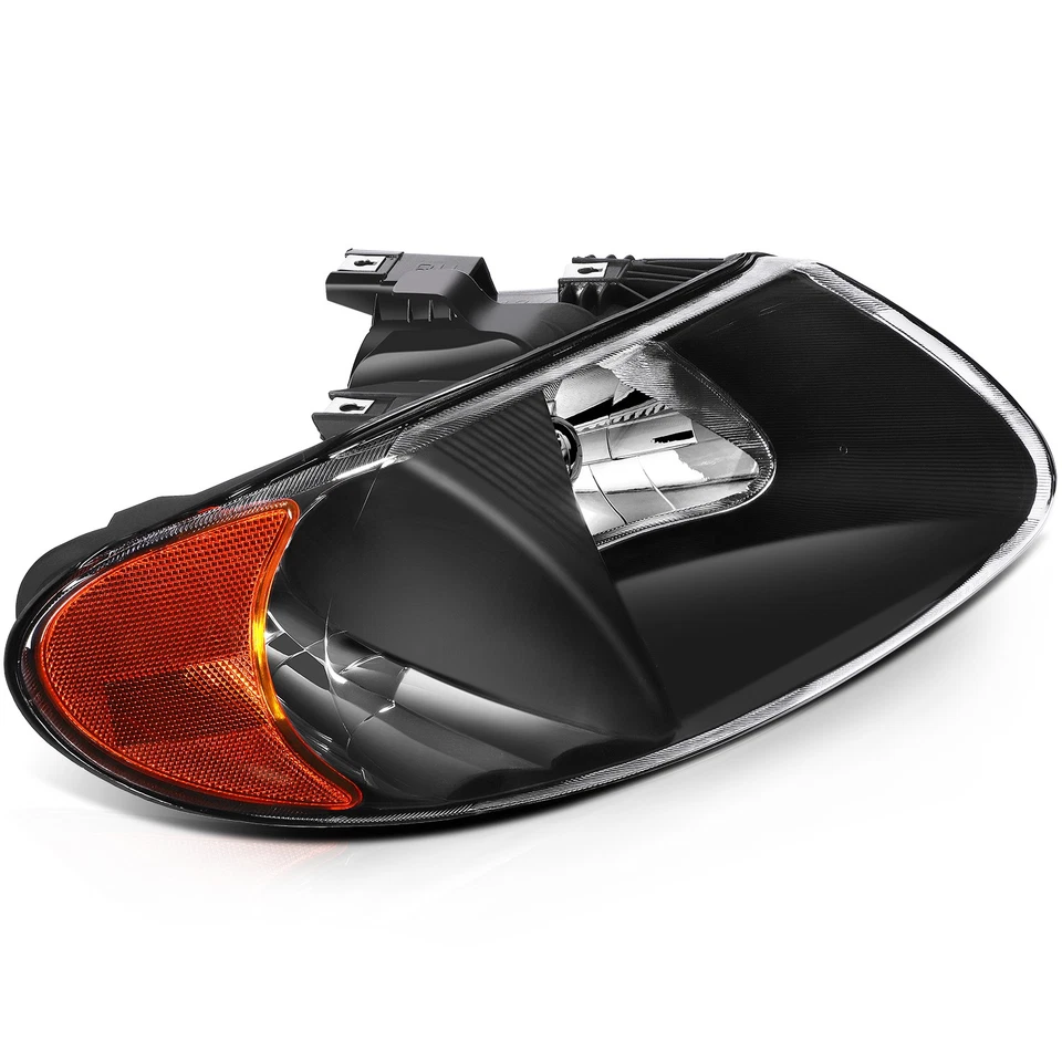 Par de faros para Dodge Grand Caravan 3,3 L 2001-2007 montaje carcasa negra Foto 4 de 4