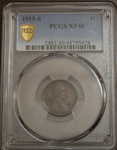 1915 S Lincoln Wheat Cent PCGS XF 40 Lot 3253