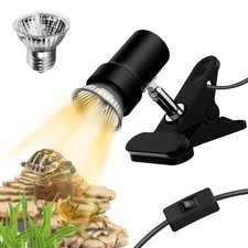 Reptile Heat Lamp, Turtle Lamp with 50W UVA/UVB Turtle Light Bulb, 360 Rotata...