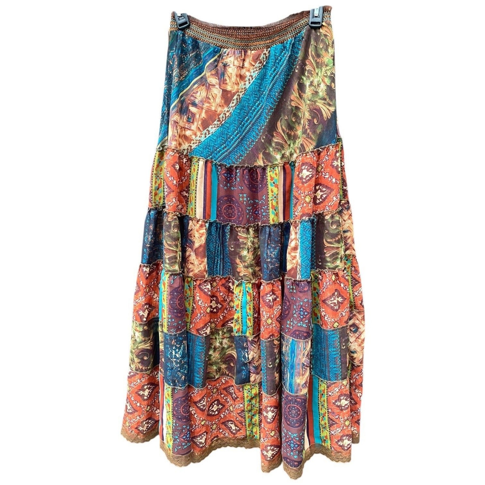 The Pyramid Collection Boho Patchwork Tiered Maxi… - image 10