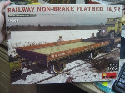 MiniArt 1:35 39004 Railway Non-Brake Flatbed 16,5t  Bausatz ''Neu''(491)