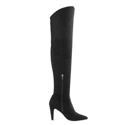 Women Thigh High Boots Over The Knee 3.7in Heels Long Sexy Pointed Toe Boots USA - Picture 19 of 43