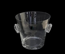 Ambrosia HandBlown Luxurious Glass Ice Bucket w/Side Handles Made in USA