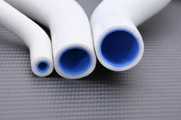 Durites de radiateur blanc Ducati SBK 848 silicone renforcé haute performance