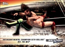 2019 Topps WWE Summerslam #61 Intercontinental Champion Seth Rollins def The Miz