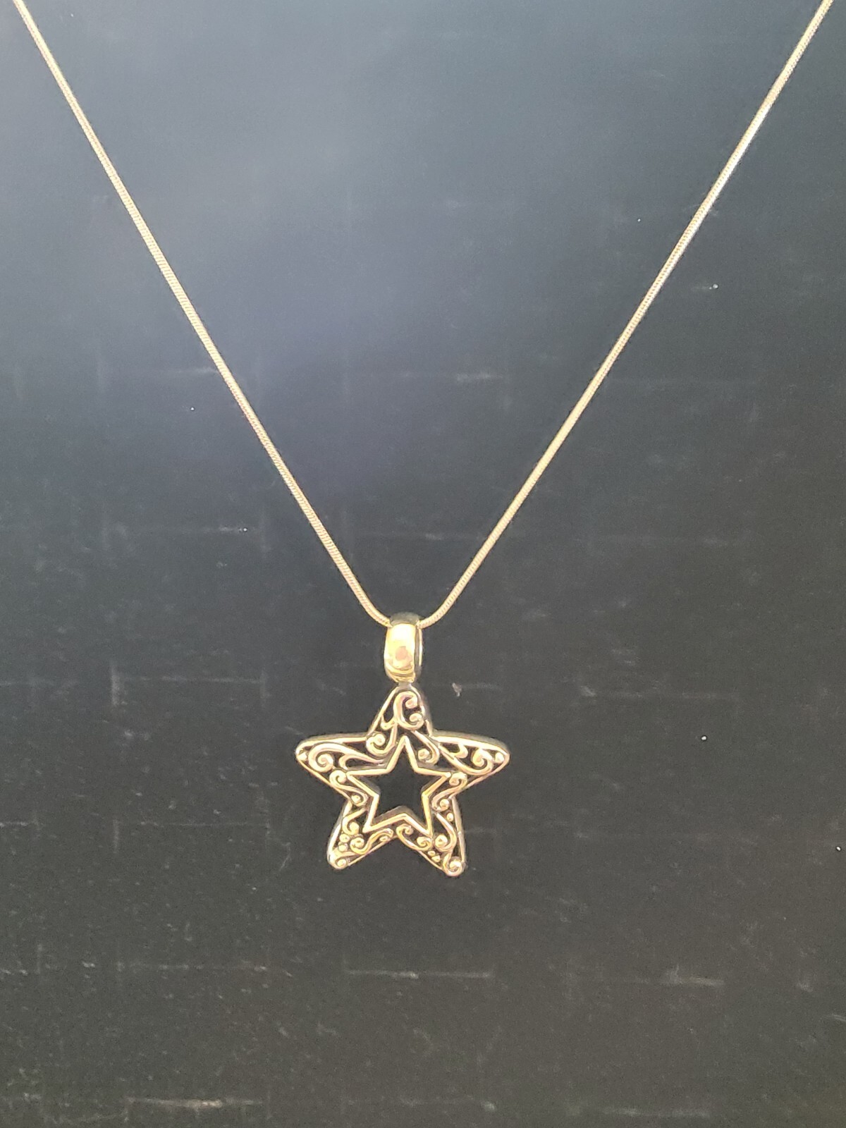 925 Scrolled Star Necklace