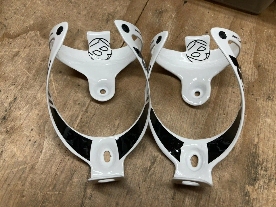 Blanco Bontrager RXL fibra de carbono botella de agua jaulas race x lite xxx par brillante Foto 2 de 4