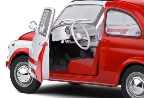 ,SOLIDO, FIAT 500 Turbina Tribute 1965 Rojo y blanco, 1/18, SOL1801408 - Imagen 4 de 7