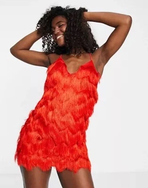 Miss selfridge fringe dress cheap