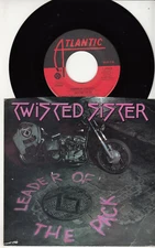 TWISTED SISTER - LEADER OF THE PACK - ORIGINAL ATLANTIC 45 WPS - GREAT SHAPE