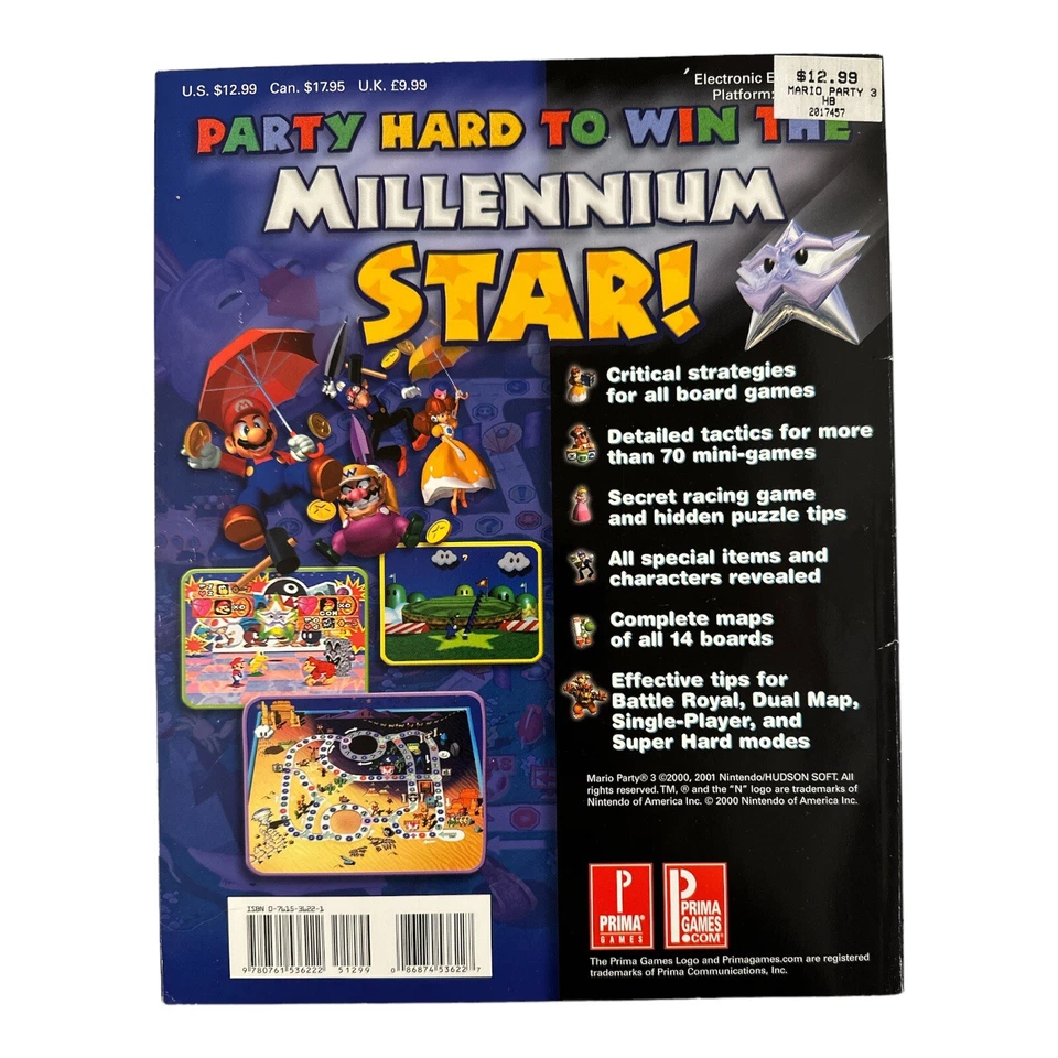 Nintendo 64 N64 Mario Party 3 Primas Guía Oficial de Estrategia Usado Estado Foto 3 de 3