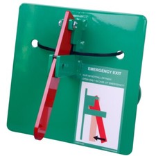 Bauzaunriegel für Notausgang