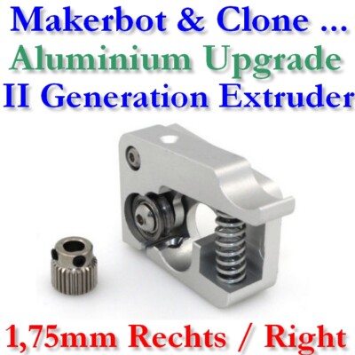 3D Extruder Upgrade Aluminium MK8 MK10 MK1 Makerbot Wanhao CTC Flashforge Rechts