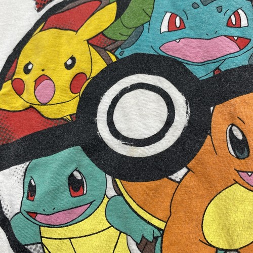 Pokemon Shirt Ivory Short Sleeve Crew Neck 100% Cotton Kid Tee Pokemon Card XL - Picture 8 of 11