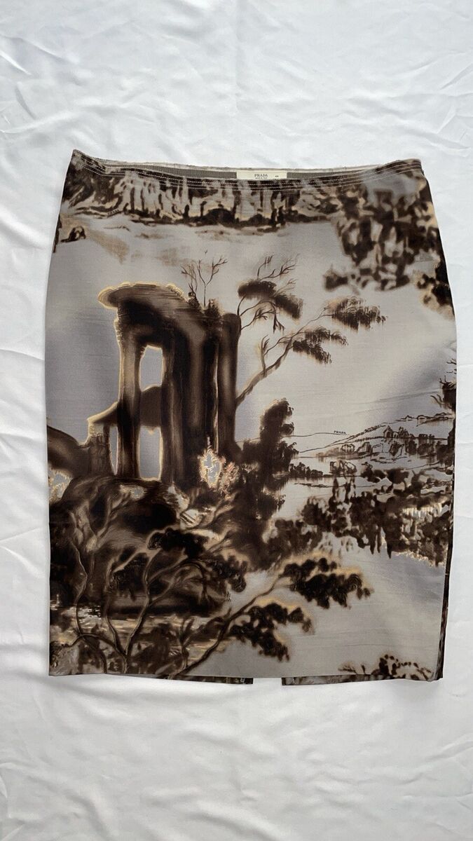 Prada Vintage Archive Fall 2004 Roman Ruins Landscape Print Prada Vintage Archive Fall 2004 Roman Ruins Landscape Print