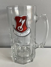 Becks Beck's German Beer Drinking Extra Large Heavy Glass Stein Mug Cup 8"