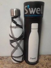 Swell Vacuum Insulated Stainless Steel Water Bottle,17 oz, BLACK RIBBON