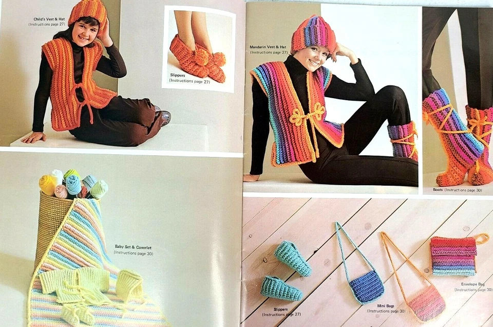 VTG (1976) Columbia-Minerva LEARN TO CROCHET Crochet Vol. 790 | 60 Projects - Image 3 of 4