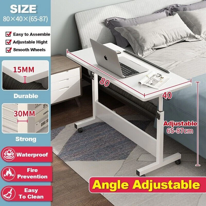 Portable Mobile Laptop Desk Computer Height Adjustable Table Sit Stand Standing - image 4 of 4