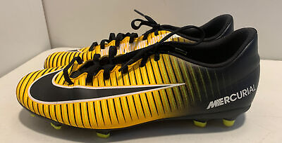 Soccer Shoes Nike Mercurial Victory Vl FG Size 10.5 Black Yellow EUC eBay