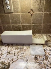 Vintage Tupperware Block Cheese Keeper With Slide Out Tray Almond Color Nice