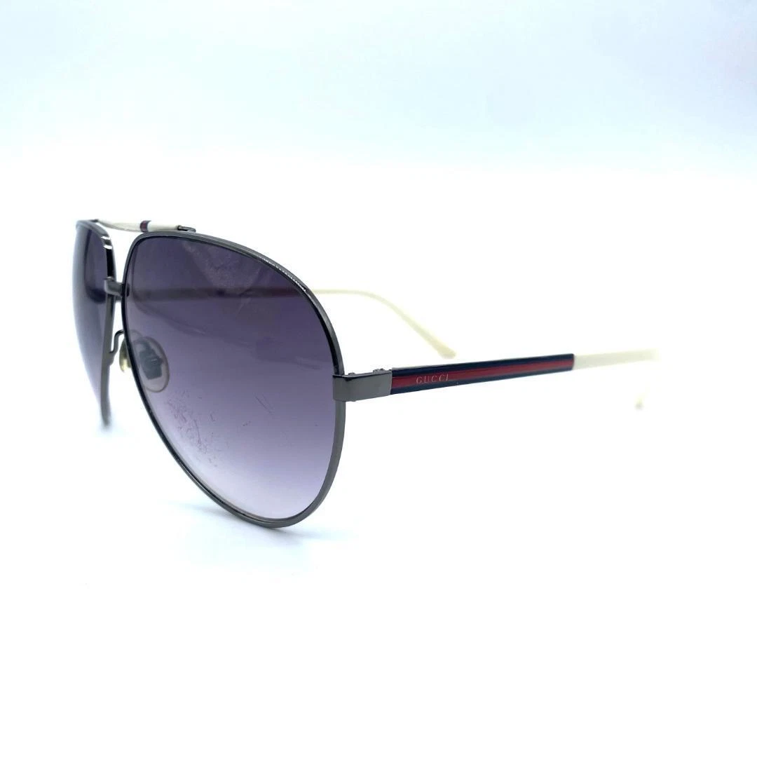 Gucci Accessoires Homme Lunettes de Soleil Vintage Larme Blanc Noir Du Japon y2910
