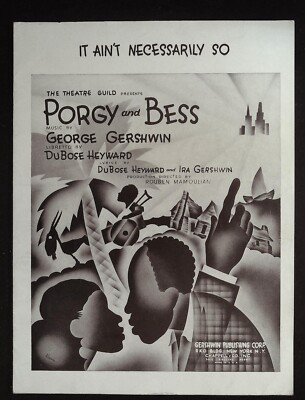 It Ain't Necessarily So Porgy and Bess George Gershwin 1935 Vintage Sheet Music