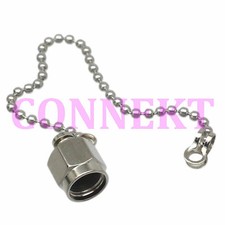 1pce Dust cap with chain for SMA female jack RF connector brass body