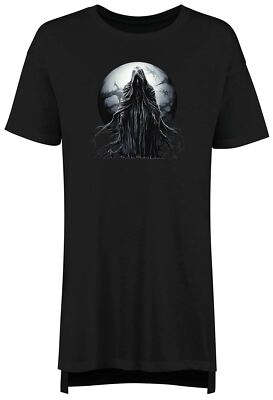 Sensenmann Nachthemd Damen Gothic Mond Tod Skelett Damen Nachtshirt Geschenk