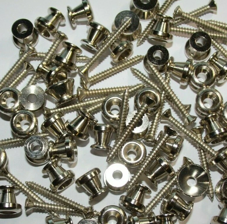 1 Security Lock Endpin Gurtpin mit Schraube strap pin chrom für Schaller 12 mm