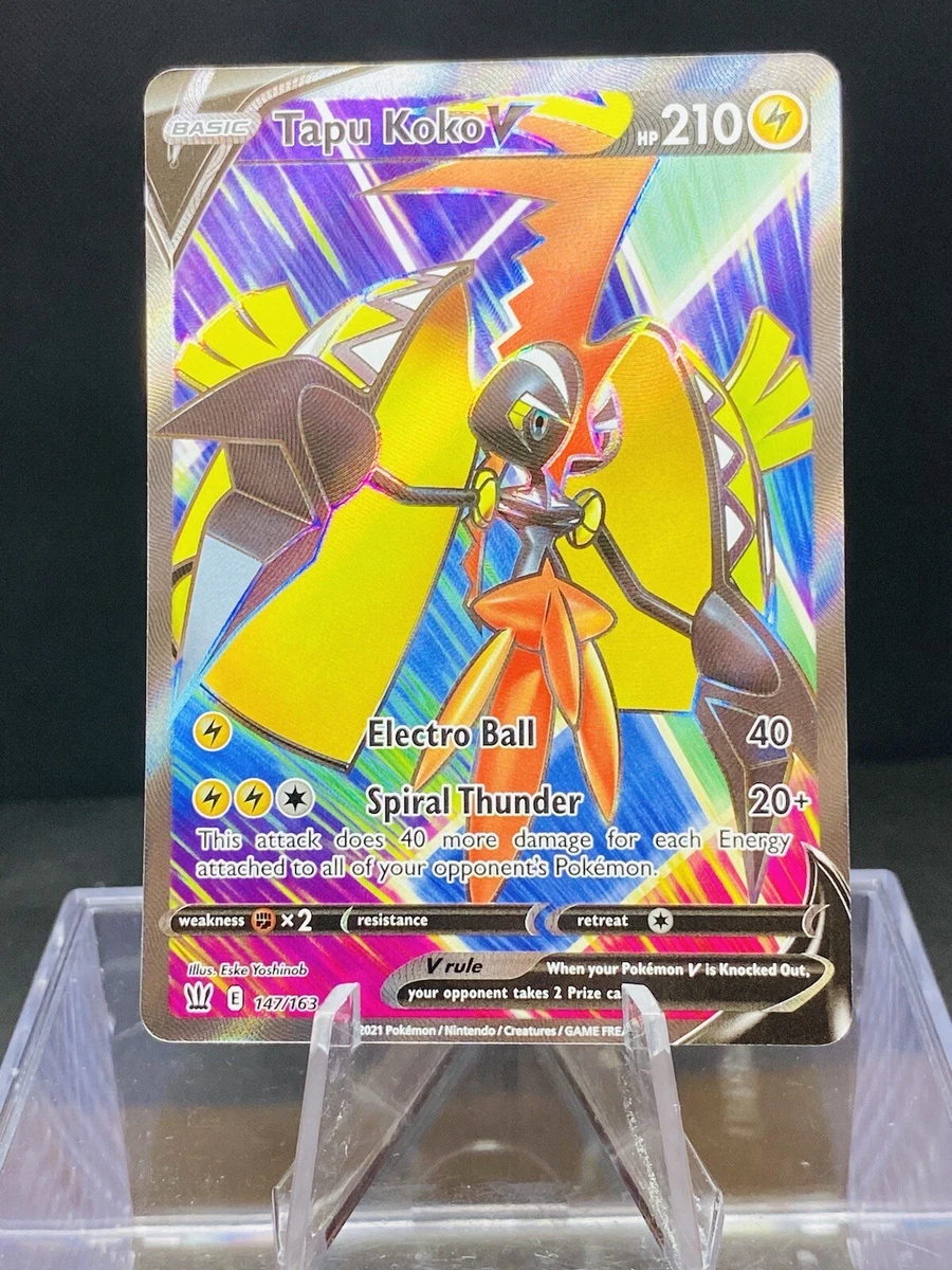 Tapu Koko V 147/163 Pokemon 2021 Full Art Battle Styles