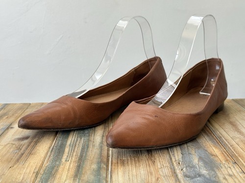 Frye Sienna braune Leder-Ballerinas Damengröße 8 M - Bild 1 von 9