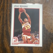 NBA Hoops 1991-92 Doc Rivers #4 Atlanta Hawks NBA Basketball Trading Card